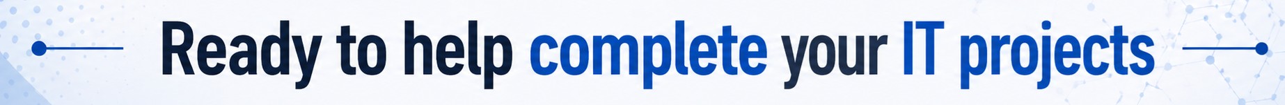 DTS is ready to help complete your IT projects.